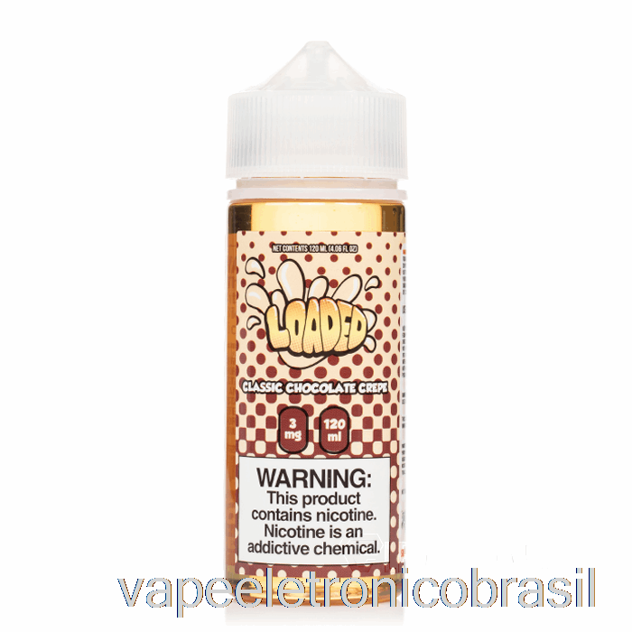 Vape Vaporesso Clássico Crepe De Chocolate - E-líquido Carregado - Vapores Implacáveis ​​- 120ml 6mg